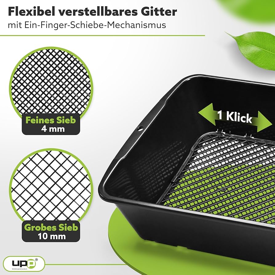 Tamis De Jardin Rond 30cm - Maille Interchangeable 3mm/4mm - Filtre Gravier, Sable, Compost - Polypropylène Résistant