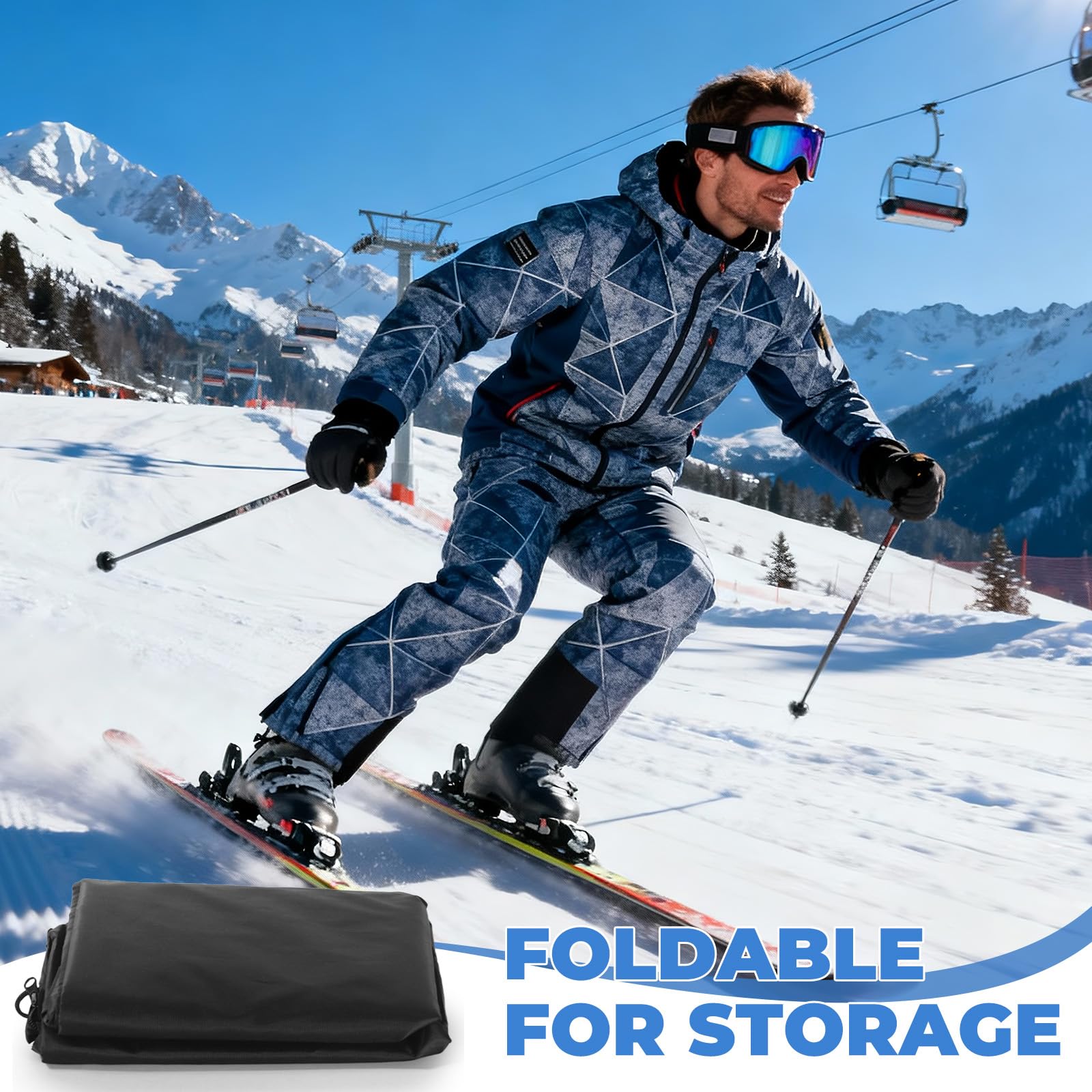 Housse de Ski 180 cm Sac Snowboard Homme Femme