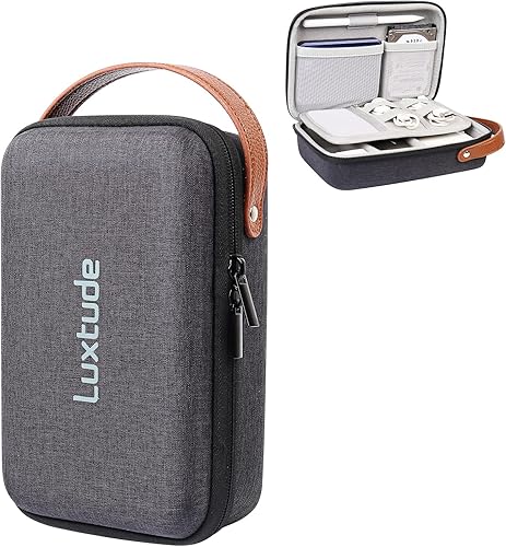 Miniatura 3 de Luxtude Organizador compacto de electrónica, estuche rígido para electrónica, organizador técnico, almacenamiento de cargador, almacenamiento de