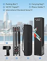 Vista 8 de Trípode profesional de 78 pulgadas para cámara Victiv, trípode monópode de aluminio para cámara DSLR, telescopio terrestre, telescopio, binoculares