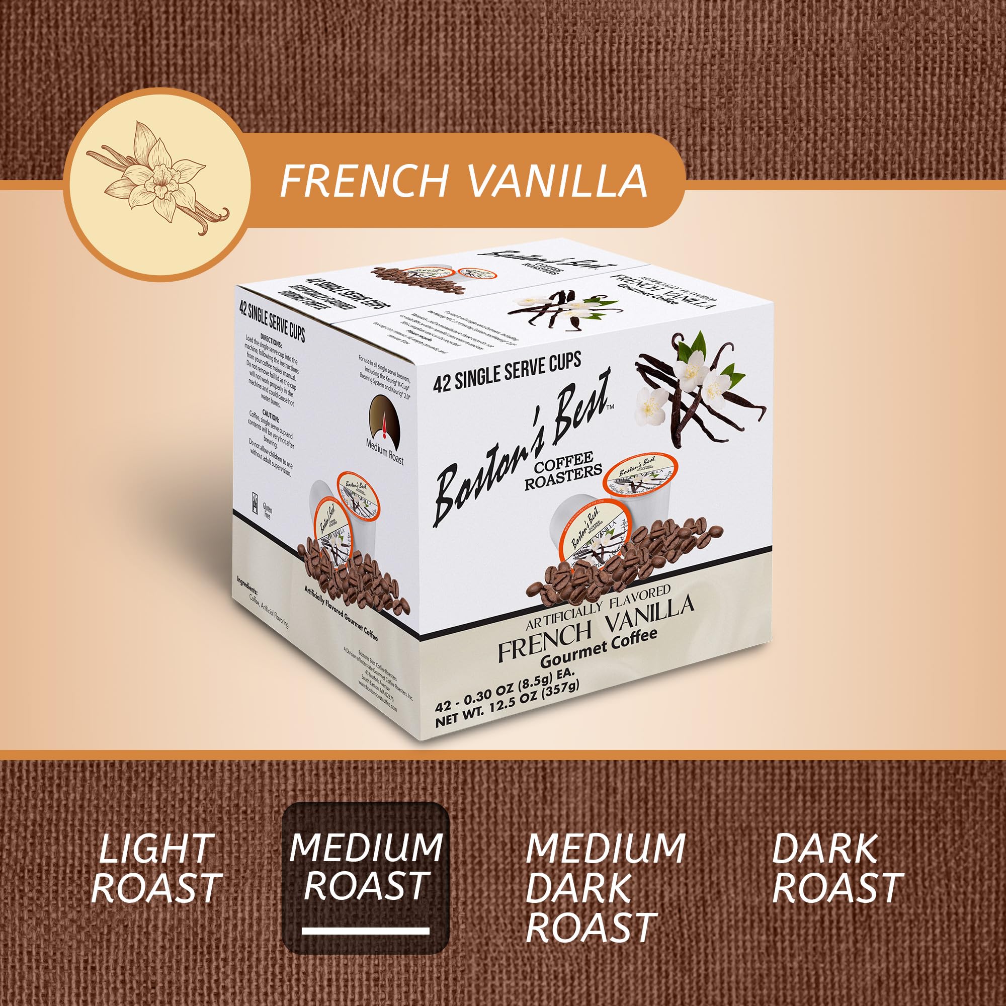 Amazon.com: Boston's Best  French Vanilla Flavored  Medium Roast  Single  Serve Coffee Pods, Compatible with Keurig Brewers  42 Pods : Grocery &  Gourmet Food
