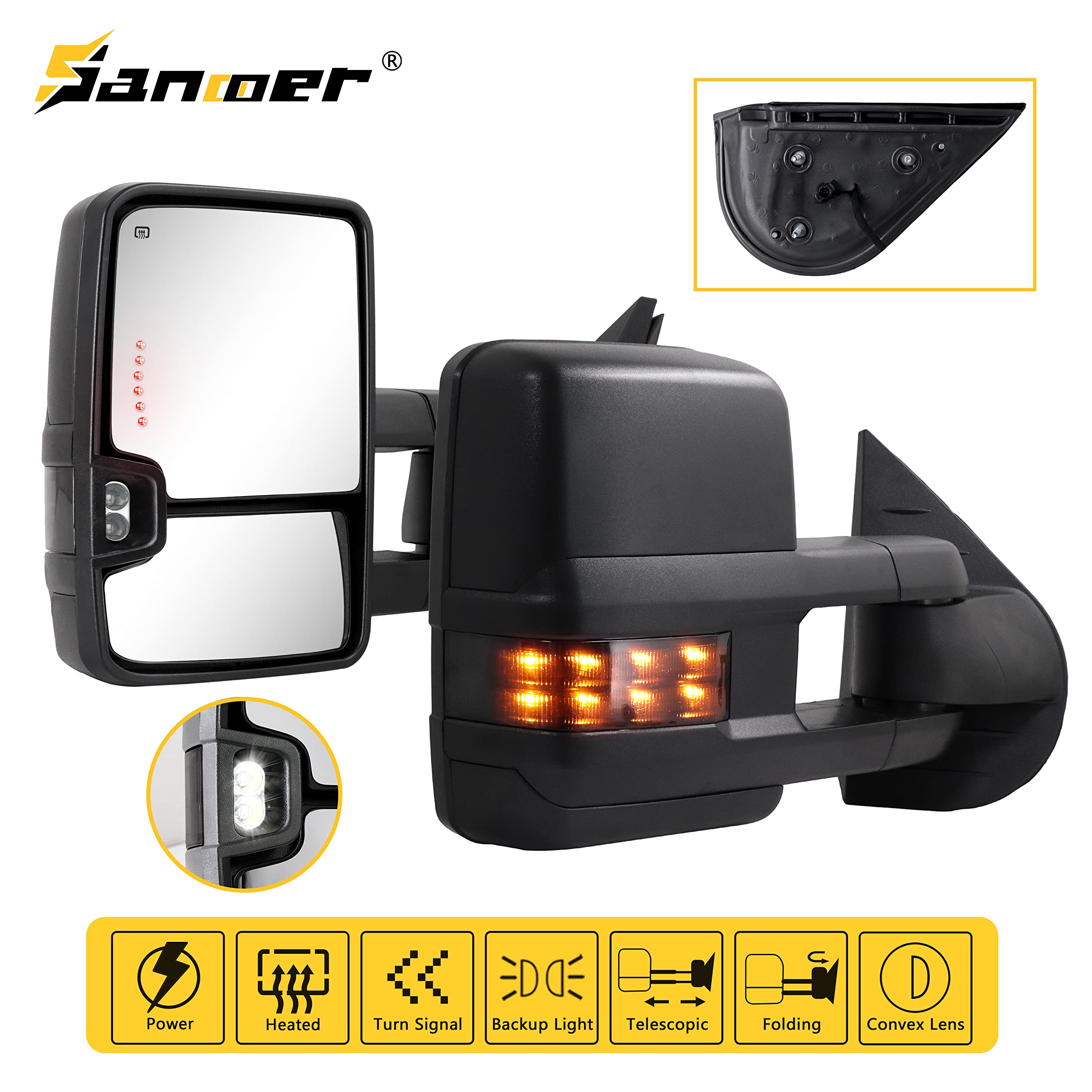 Buy Towing Mirrors for 2007 2008 2009 2010 2011 2012 2013 Chevy