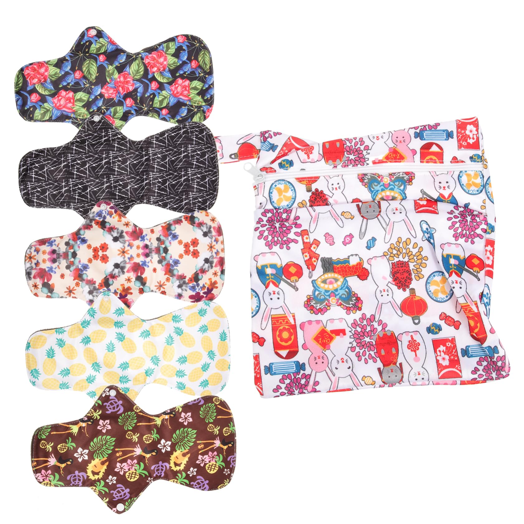 FRCOLOR 2 Sätze waschbare Damenbinde Männer steckt Teenager Zeitraum Liner menstruations pad livy menstruationspad menstruation pad wiederverwendbare Pads tragbare Damenbinde Polyester