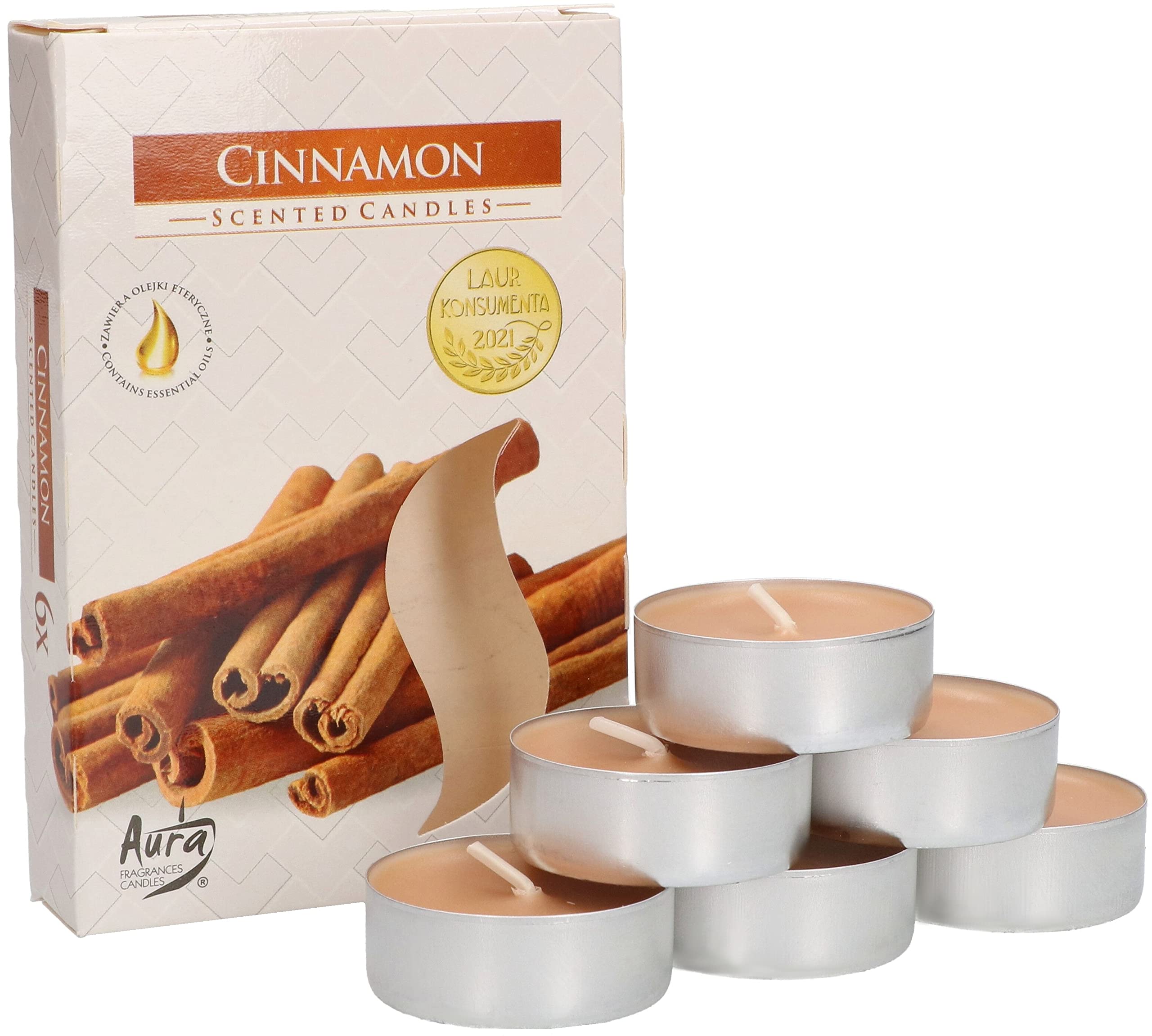 Velas De Té Aromáticas Con Aroma A Café - Pack De 6 Unidades, Duración 4 Horas, Marca KOTARBAU