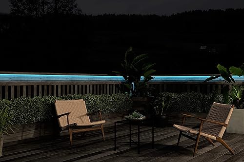 Miniatura 9 de Good Earth Lighting Luz LED de 24 pies con cambio de color RGB de 1500 lúmenes y cinta flexible IP65 de 3000 K para exteriores, enchufe, control