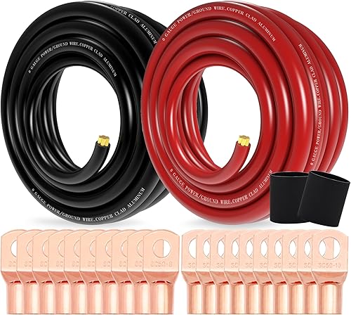 Alambre de calibre 10 de aluminio recubierto de cobre CCA amplificador de automóvil y cable de alimentación y tierra, cable automotriz primario,