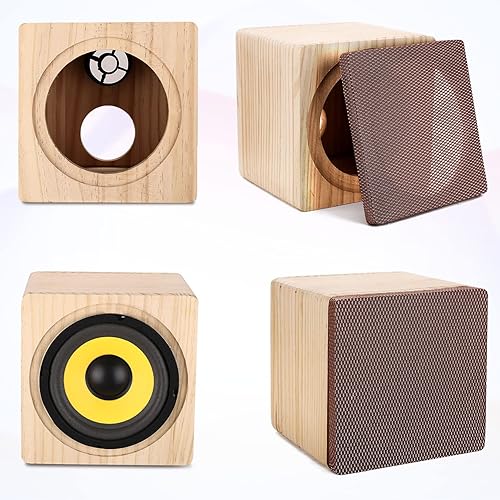 Miniatura 8 de Facmogu Cajas de altavoces y carcasas de 6.5 pulgadas, gabinetes de altavoces para caja de automóvil con algodón absorbente de sonido y taza de