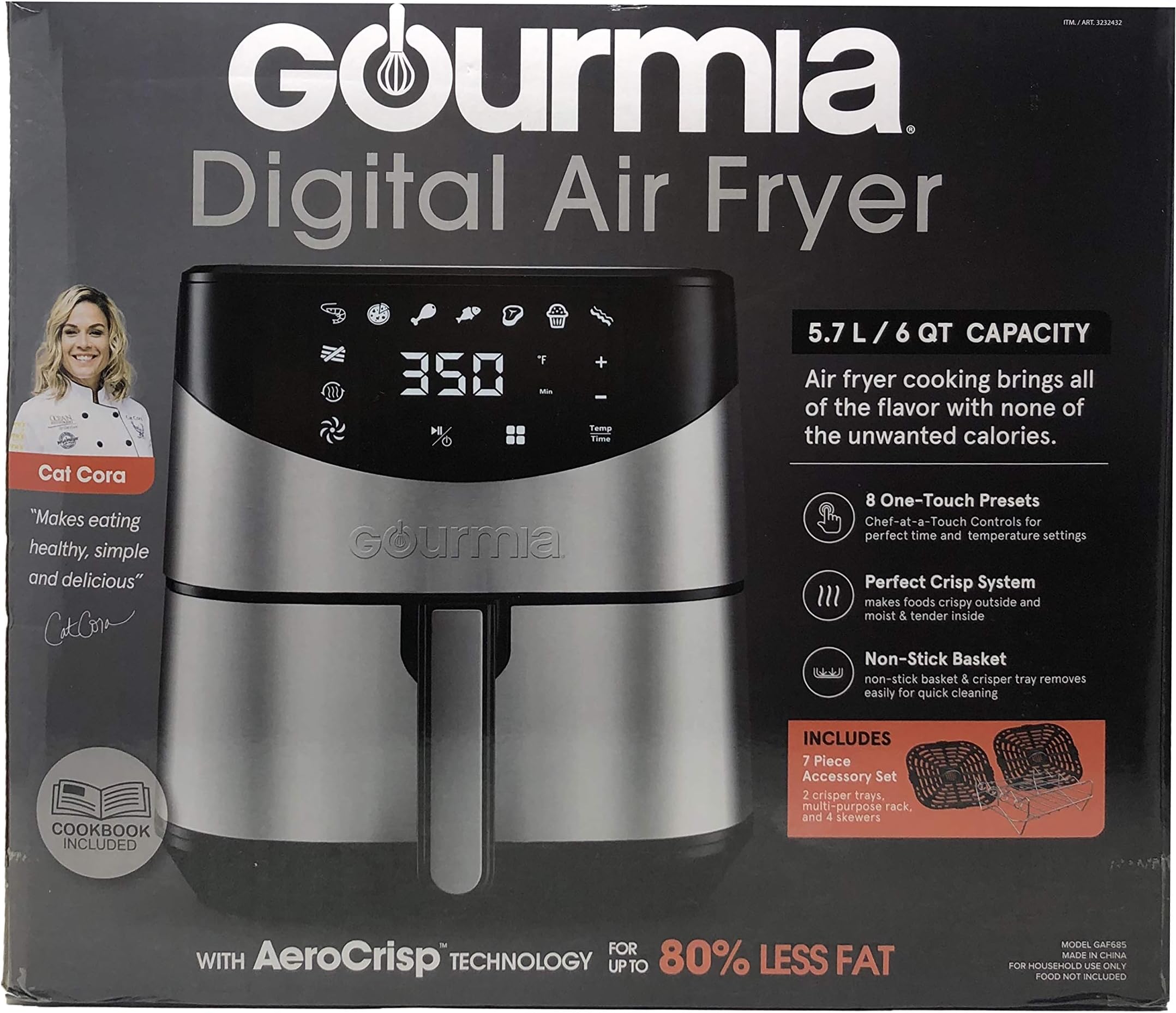Gourmia GAF685 Stainless Steel No Oil Healthy Frying 6