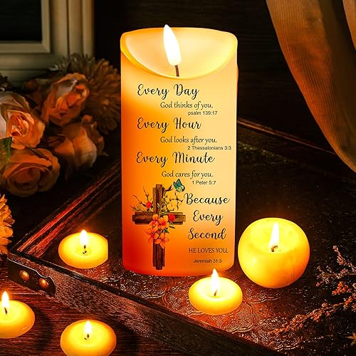 Miniatura 3 de Gerrii Regalos cristianos para mujeres, velas LED religiosas, regalos religiosos para mujeres, velas LED sin llama, velas inspiradoras, regalos con