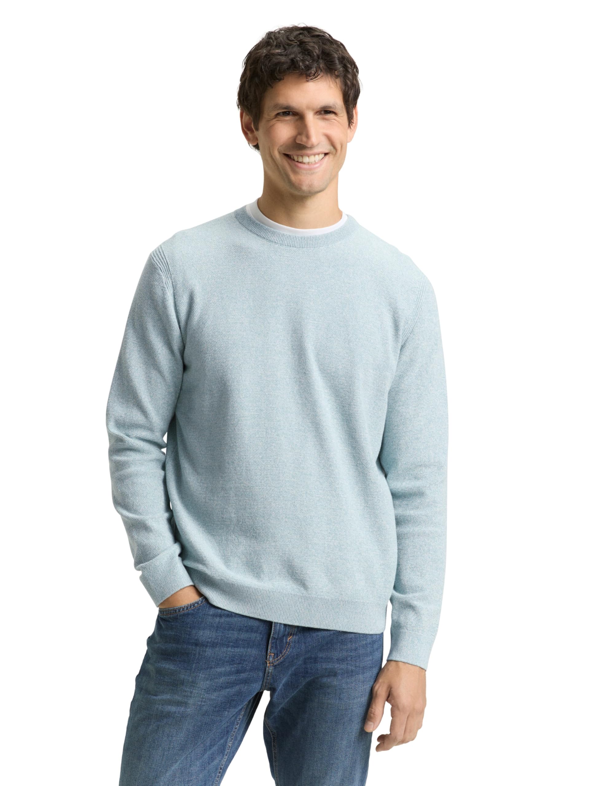 Tom Tailor Herren Strickpullover aus Bio-Baumwolle
