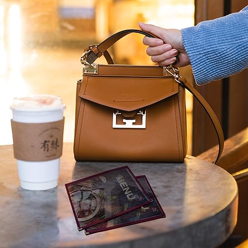 Miniatura 3 de 2 fundas de menú de 8.5 x 11 pulgadas, 4 páginas 8 vistas, cubiertas transparentes para menú de restaurante, se adapta a papel de tamaño A4, carpeta