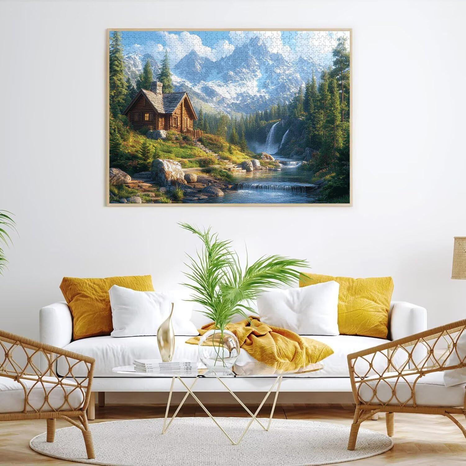 Puzzle 2000 sztuk 99 x 70 cm, Puzzle Dorośli Góry Śnieg Widok, n-806