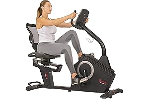 Sunny Health & Fitness Programmable 16 Levels Electro-Magnetic Resistance Recumbent Exercise Bike