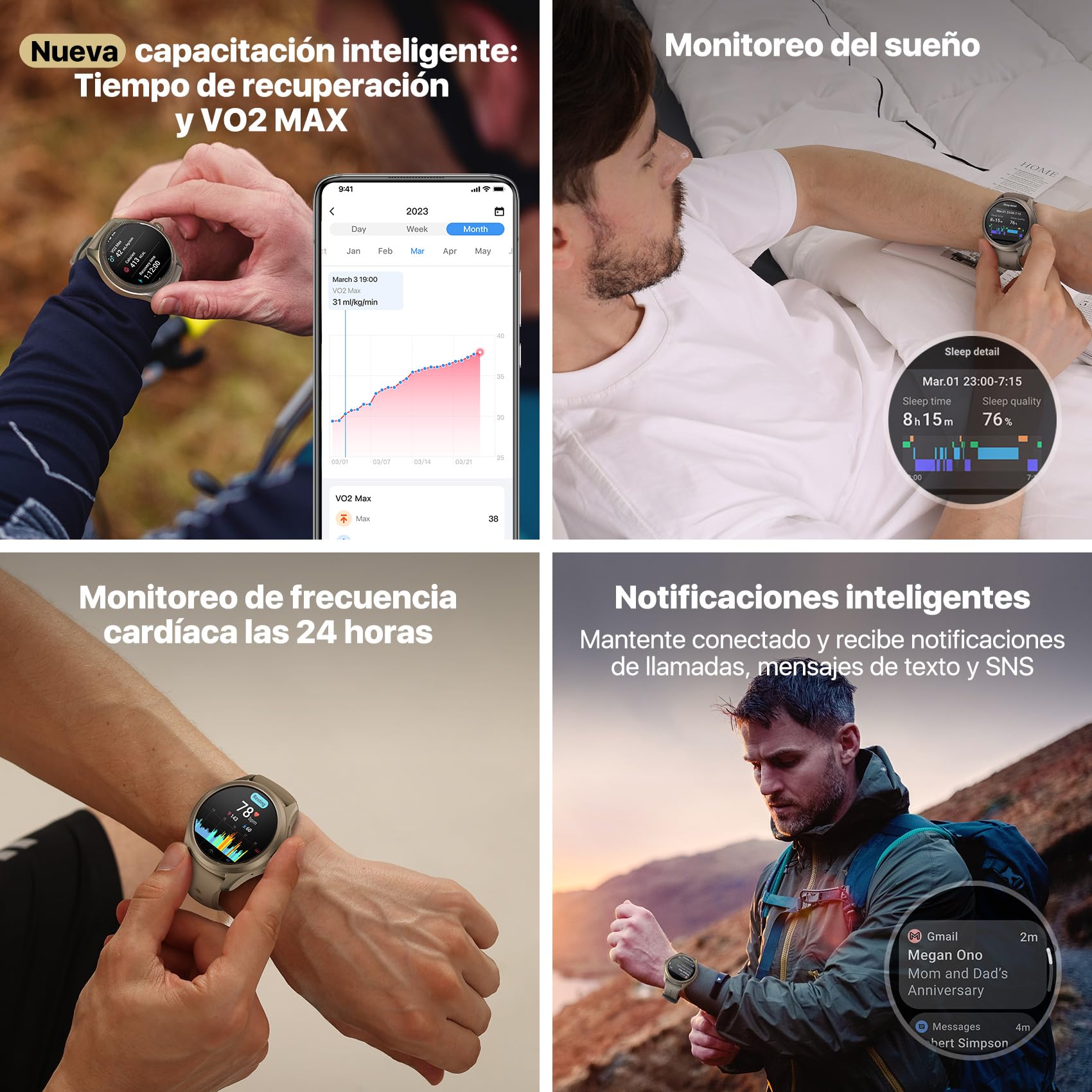 Ticwatch Pro 5 Sandstone Android Smartwatch, Snapdragon W5+ Gen 1 Wear OS Smartwatch, 80 Horas de duración de la batería, GPS Incorporado, brújula 5ATM, NFC No es Compatible con iPhone