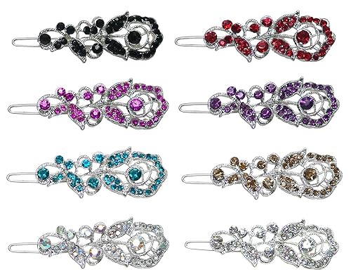 JCGY Juego de 8 pinzas para el cabello con clip a presión para cabello fino U86250-2041-8