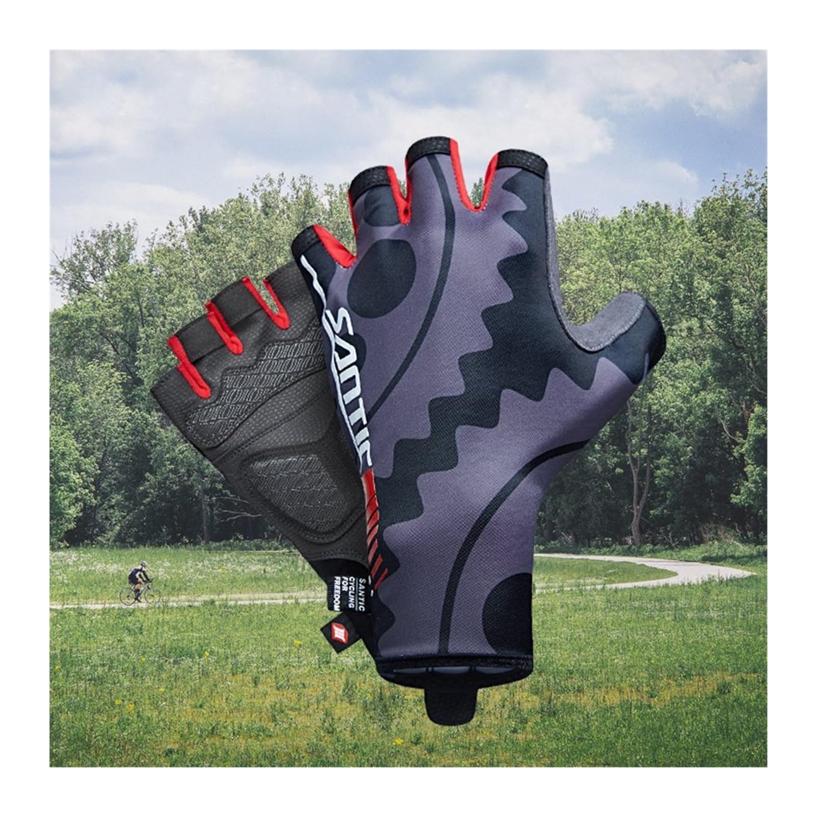 PuCio Motorrad-Fahrradhandschuhe, Winter-Thermo-Fleece, Vollfinger-Touchscreen, MTB, Rennrad-Handschuhe Männer und Frauen (Farbe : 1, Size : XL)