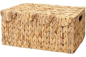 Wicker Storage Basket with Lid: Woven Organizer Decor Solution