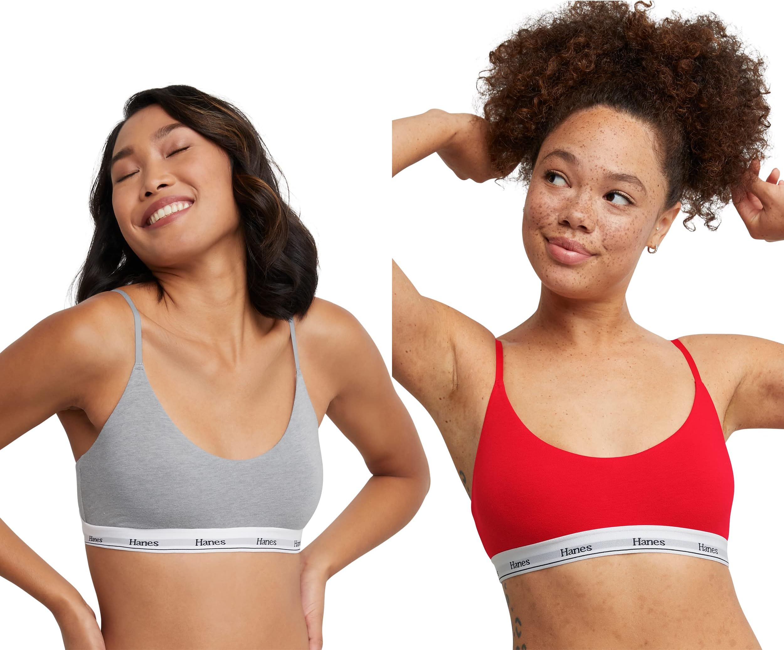 womens Originals Crop Bralette Pack, Breathable Stretch Cotton Bras, 2-pack Bra (pack of 2)