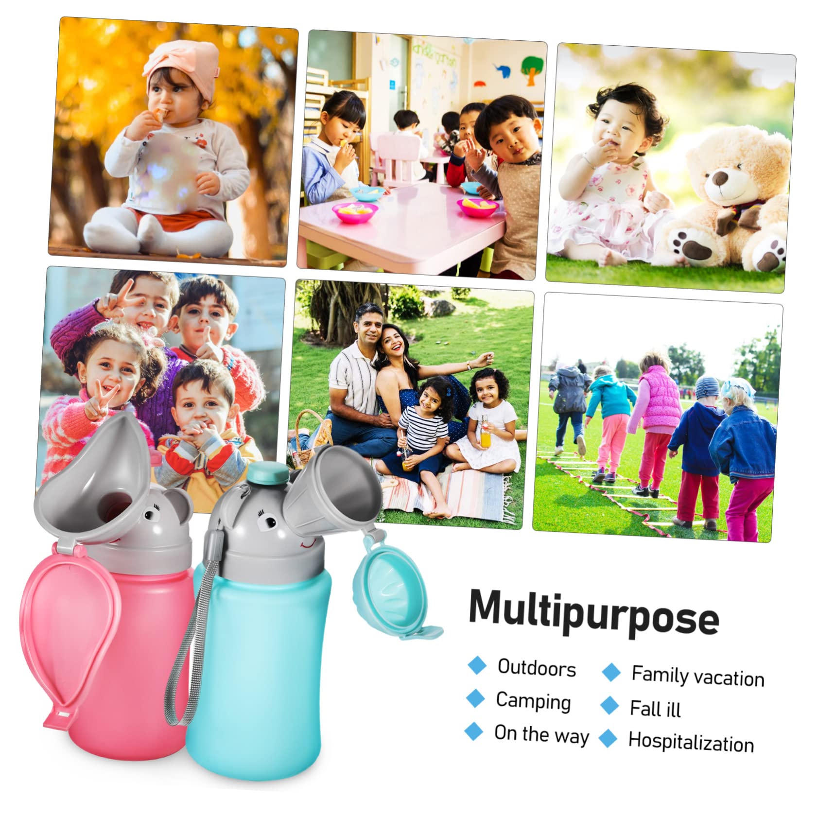Mipcase Portable Emergency Toilet for Kids Toddler Urinals Elephant Shape Pee Training Cups for Boys Girls Outdoors