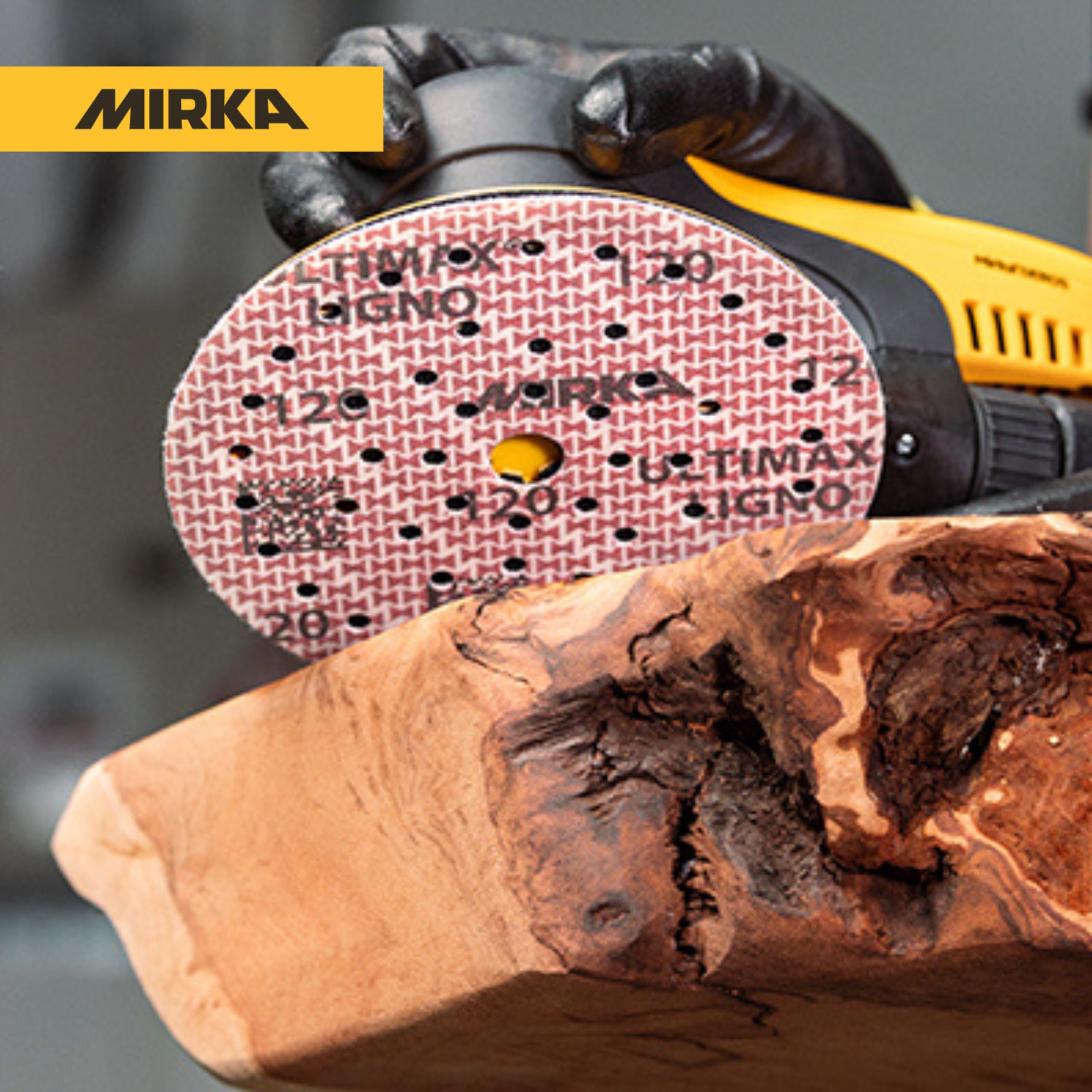 Mirka Ultimax Ligno discos de lija Ø 150mm cierre adhesivo Multifit grano 120 100 piezas