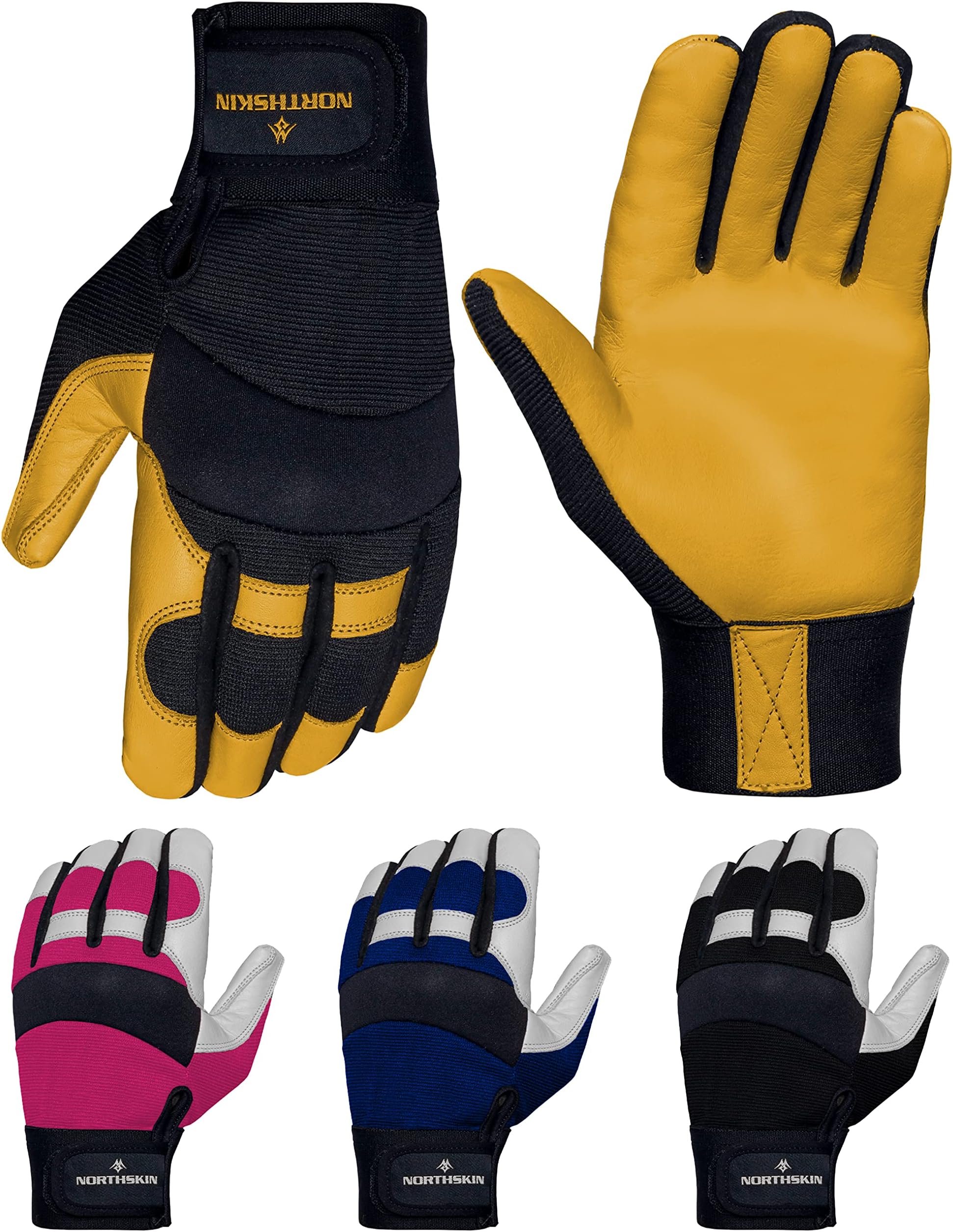 OLSON DEEPAK Leather Working Gloves for Gardening,Thornproof Gardening Gloves for Men and Women