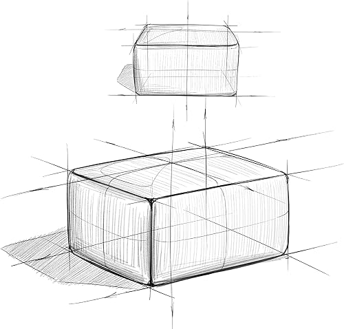 Miniatura 7 de SIMPLIHOME Nate - Puf cuadrado – Otomano tapizado de algodón tejido a mano de 20 pulgadas de ancho en mezcla de mezclilla estampada, taburete