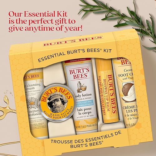 Miniatura 6 de Ideas de regalos de Burt's Bees - Set de belleza esencial para todos los días, 5 productos de tamaño de viaje - Crema de limpieza profunda, bálsamo