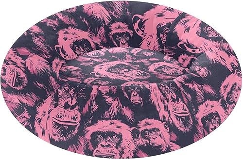 KLL Animal Chimpanzee Black and Pink Warm & Cozy Pet Cat Beds fluffier Kitten Beds for Extra Small Size Pets Sleeping cama elevada para Perros
