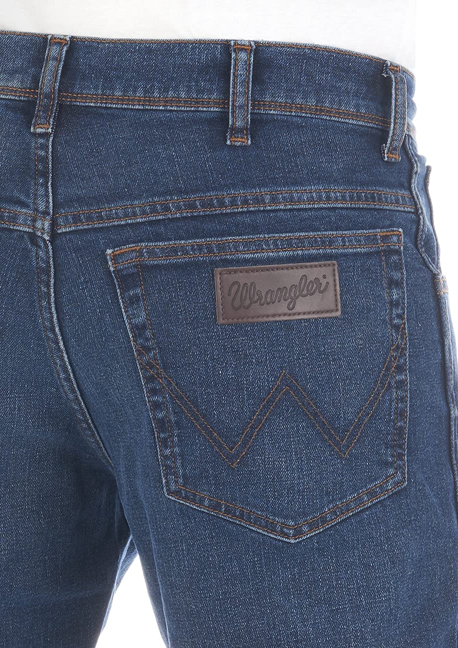 Wrangler Texas - Vaqueros elásticos para hombre de corte regular Authentic Straight