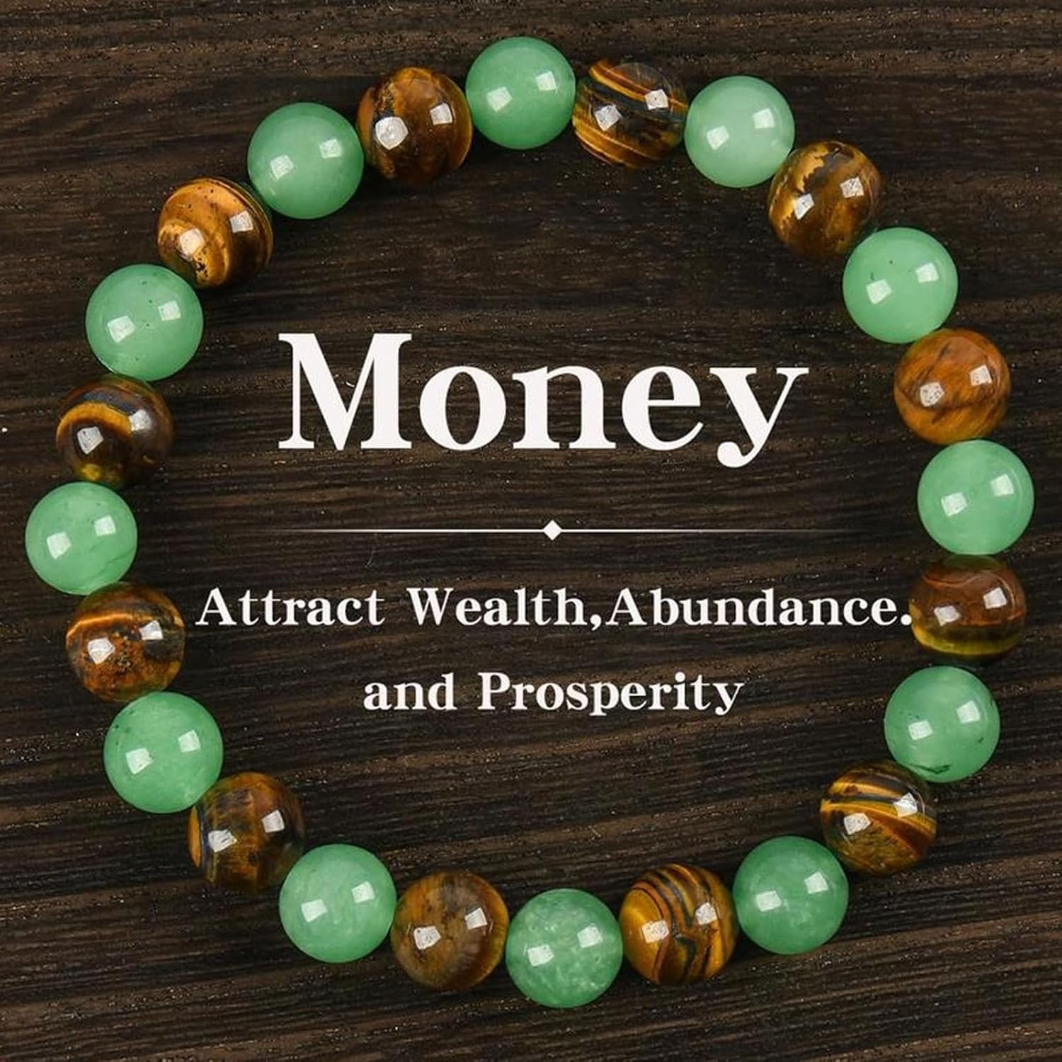 Wealth Guardian Crystal Bracelet – Aventurine & Tiger-Eye, Money Wealth Success Bracelet Natural Healing Crystal Stone Bracelets FengShui Wealth And Luck Bracelets Good Luck Spiritual Jewelry Gifts for Women Men - Image 5