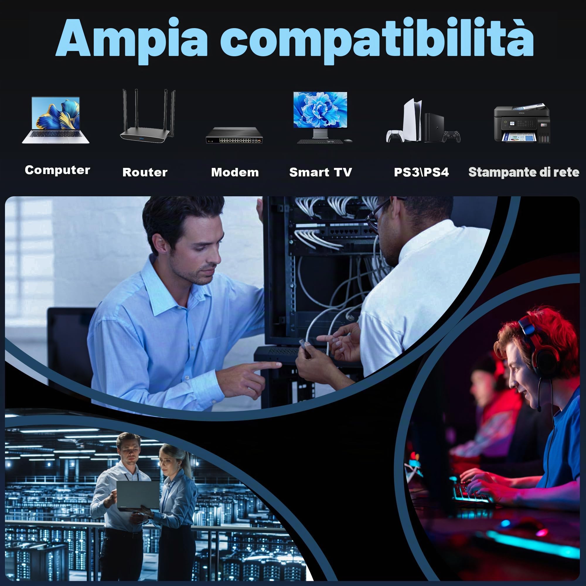 Soibke Cavo Ethernet 80 Metri, Bobina Cat 6 Cavo di Rete Alta Velocità | Cavo LAN 80m Lungo per Esterno 1000 Mbit/s, RJ45 Gigabit Cavo di Installazione UTP 23AWG Impermeabile Cavo Internet Bianco