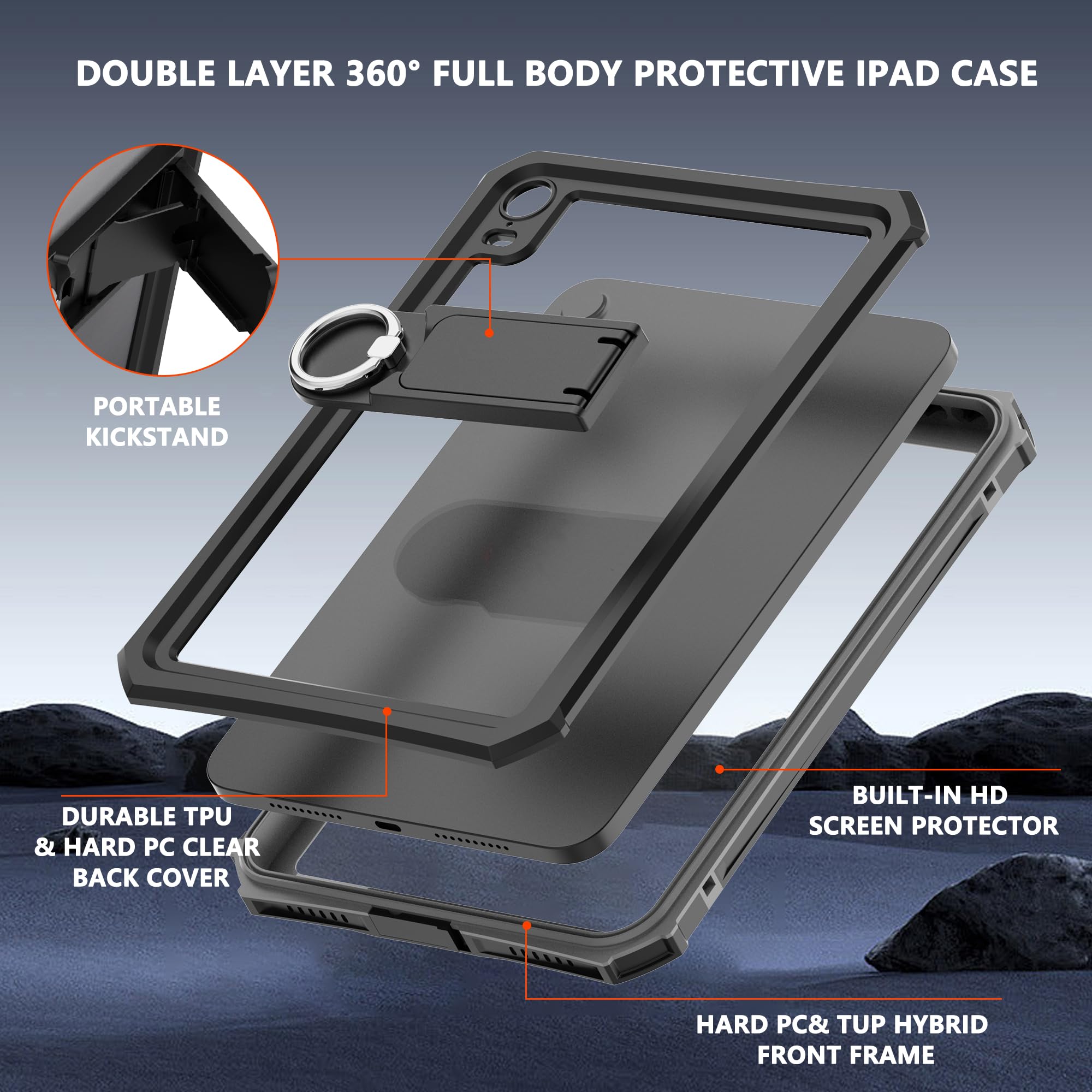 Amazon.com: ShellBox Case Fit with iPad mini 7(A17 Pro)/ 6