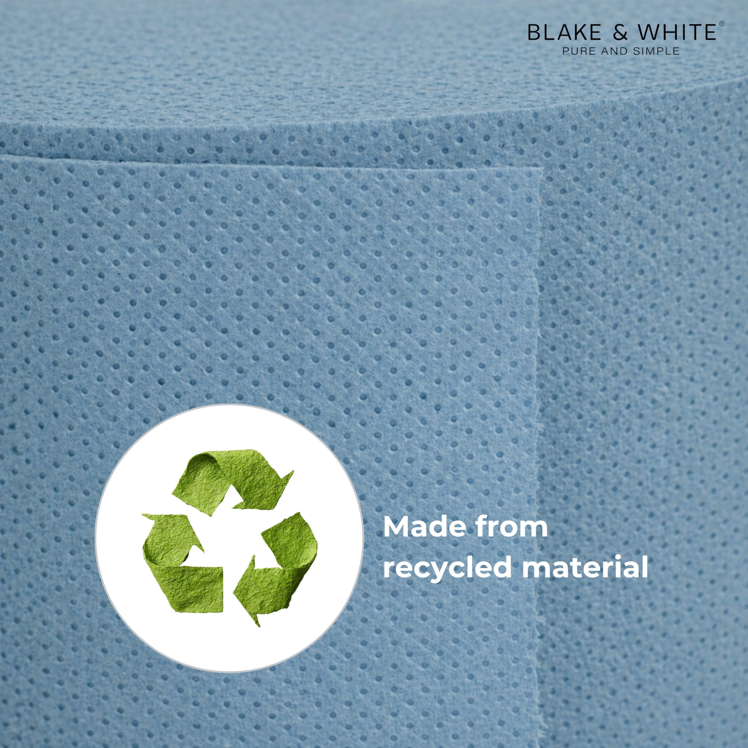 Blake & White Rouleaux bleus à dévidage central 6 rouleaux - Rouleau de papier hygiénique 2 plis Purely Smile - Rouleau bleu résistant et ultra absorbant de 400 feuilles | PS1214