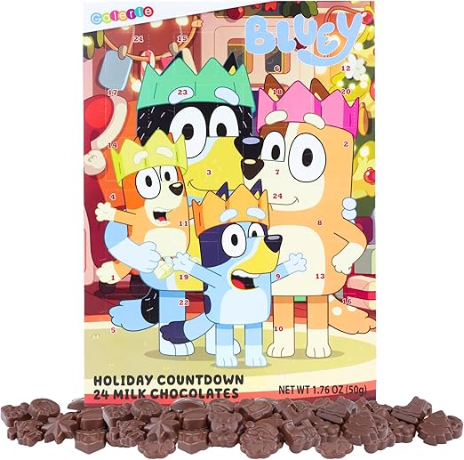 Galerie Bluey Advent Calendar, Countdown To Christmas 2024, 24 Days with Chocolate, 1.76 Ounces