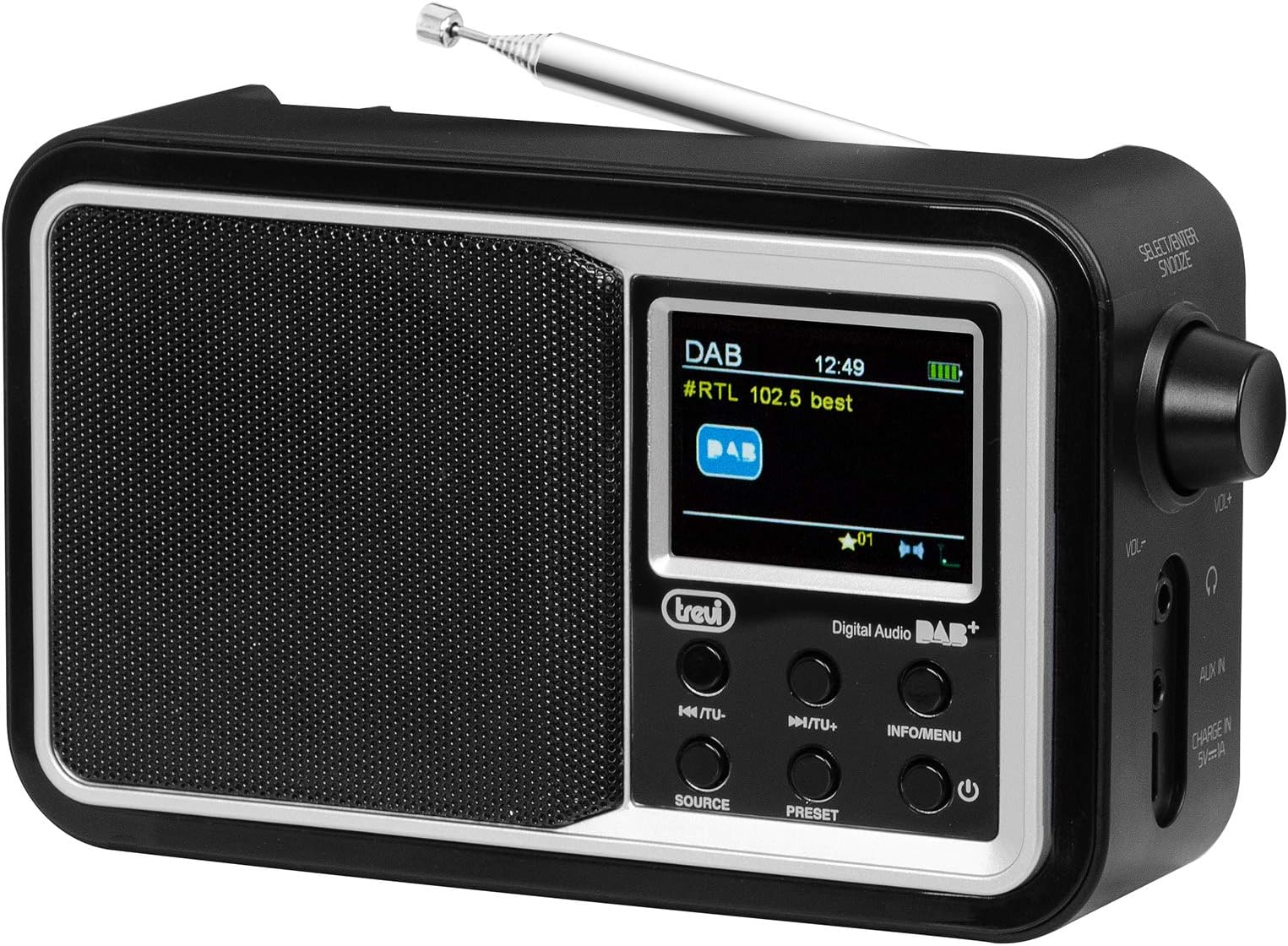 Trevi Dab 7F96 R Radio Portable avec récepteur Dab/Dab+ / FM, écran ...