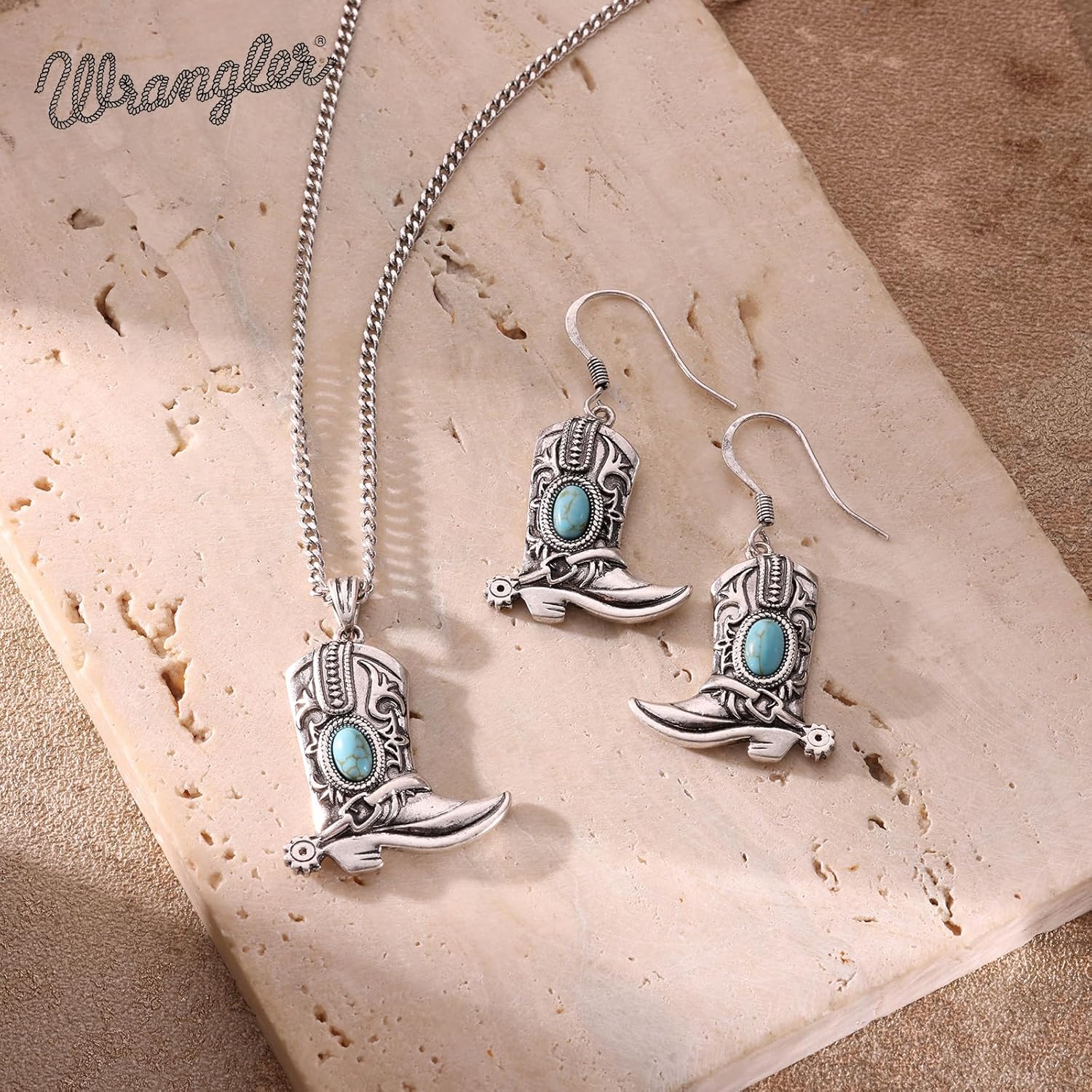 Montana West x Wrangler Gold Plated Pendant Necklace for Women, 18k Gold Plated Lightweight Chain Dainty Jewelry - Image 4