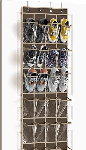 Simple Houseware - Organizador para colgar en la puerta Marrón,Beige,Negro,Gris,Rosa,Turquesa,Gris Oscuro,Blanco