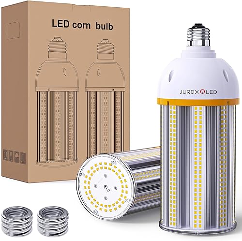 Miniatura 8 de JURDXLED Focos de luz, 30-60-80-100-120-150-300-W, bombilla LED de maíz, base E26 con adaptador E39, bombilla LED de 10400LM para garaje, almacén,