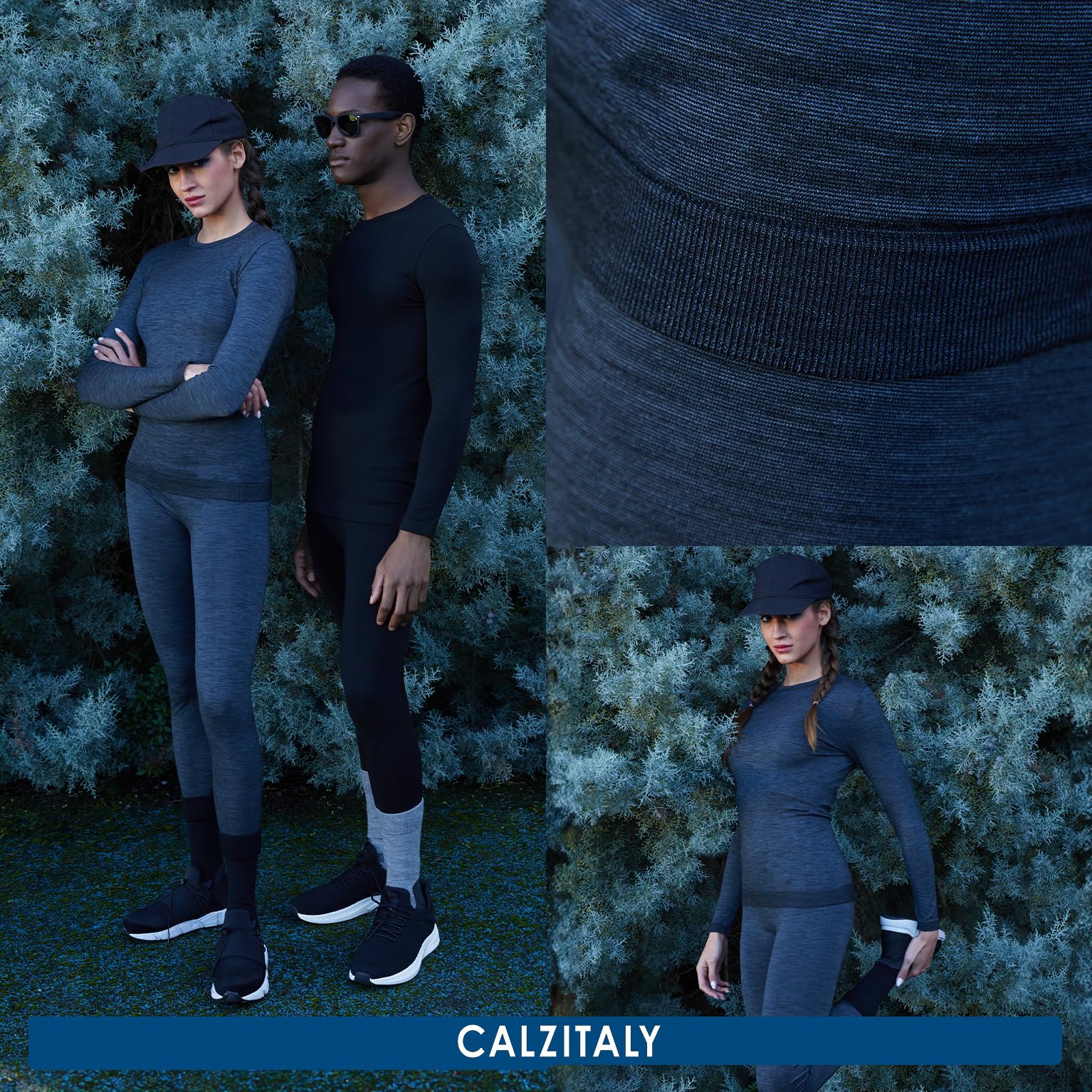 CALZITALY Maglia Termica Unisex, Maglietta Lana Merino Manica Lunga, Intimo Termico Uomo e Donna, Sci, Escursionismo, Trekking | Made in Italy
