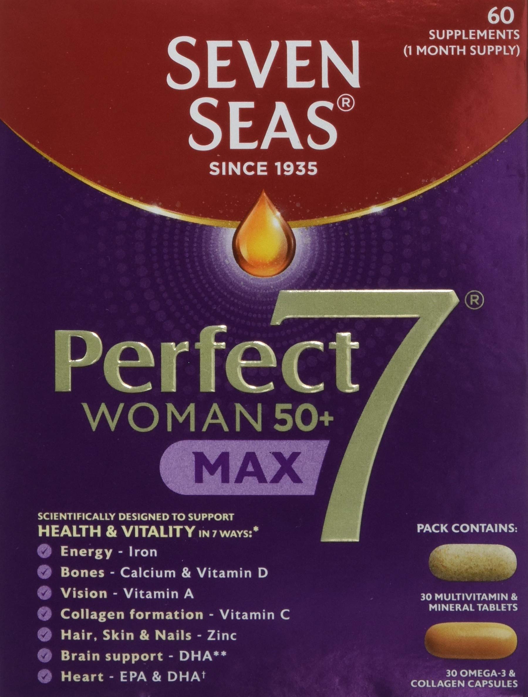 Seven Seas Perfect7 Prime Woman 50+,Multivitamin and Mineral Tablet