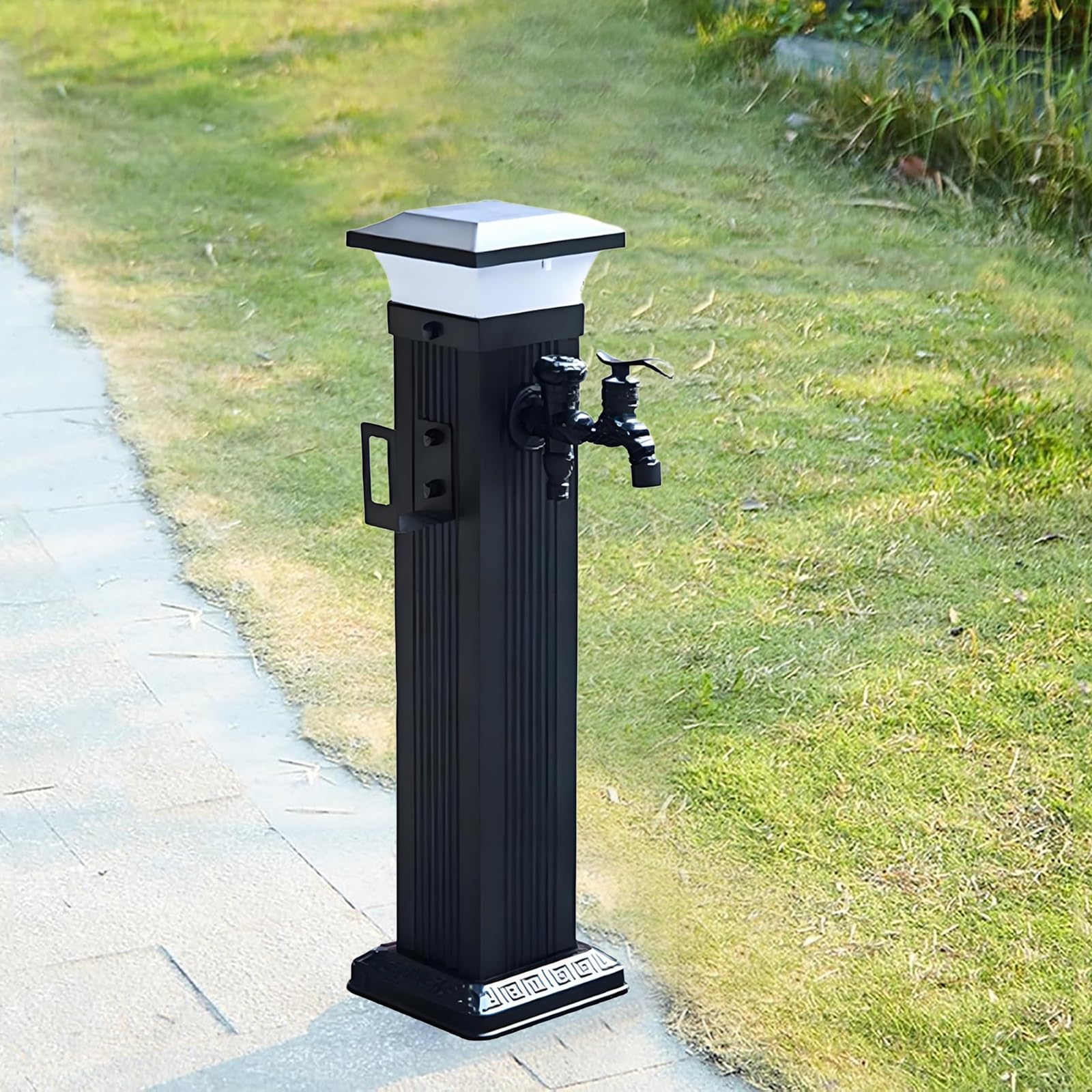 WOTZOV Aluminum Alloy Garden Water Column - 60.5Cm Outdoor Antifreeze Faucet Dispenser, Hydrant Fountain For Efficient Garden Irrigation & Washing，60.5cm/23.8in