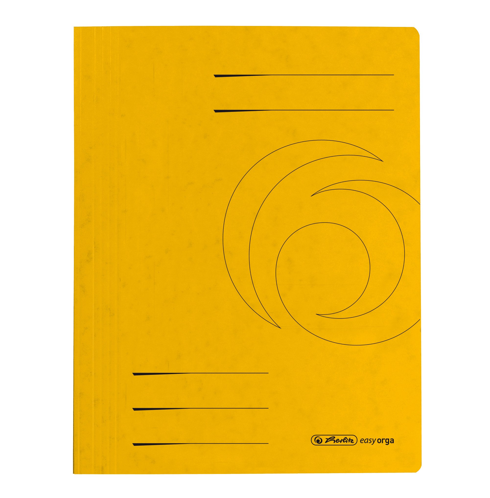 Herlitz A4 Colorspan Flat File - Yellow (10 Pieces)