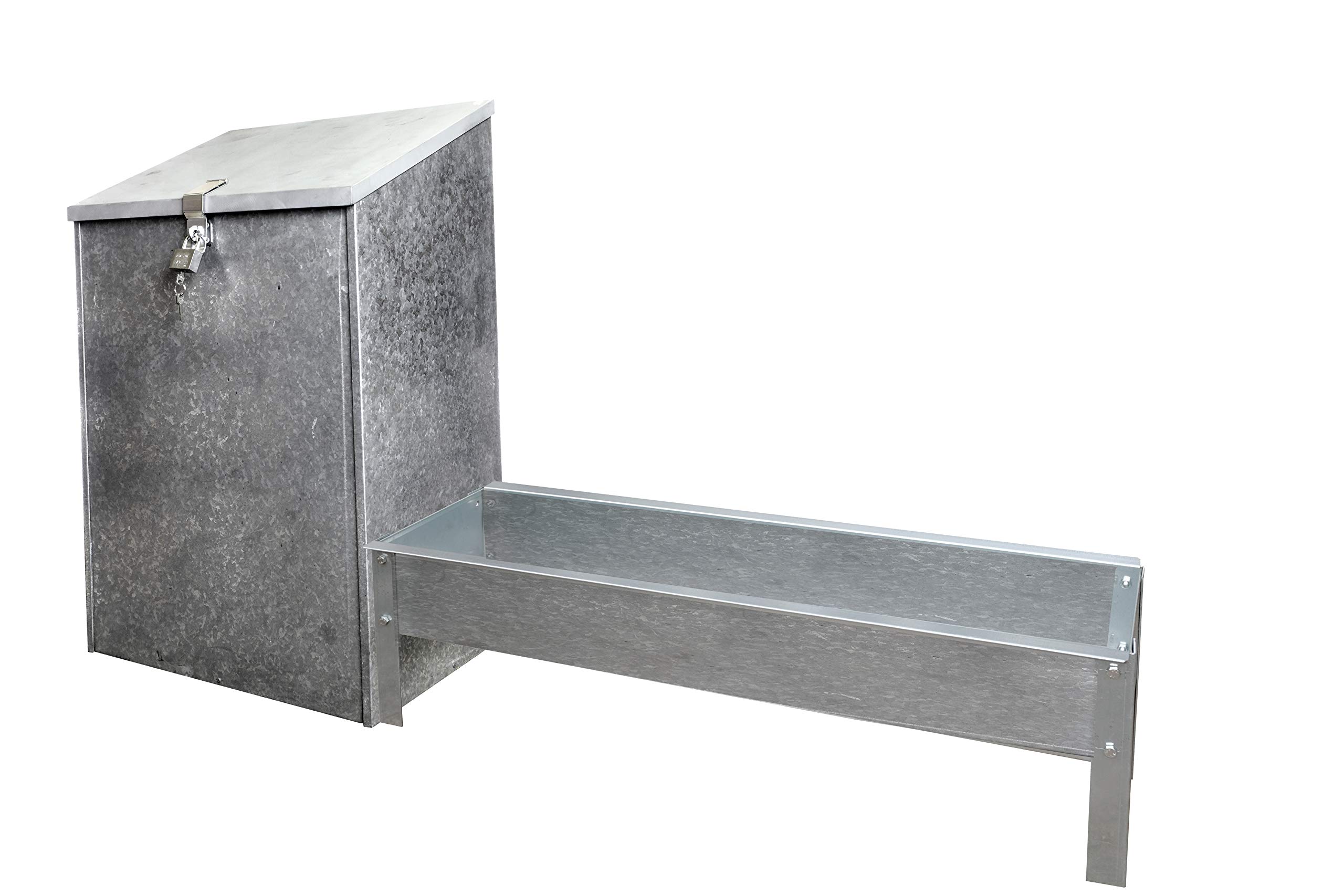 Avonstar Classics Range Galvanised Feed Bin (Feed Bin with Trough) — image 1