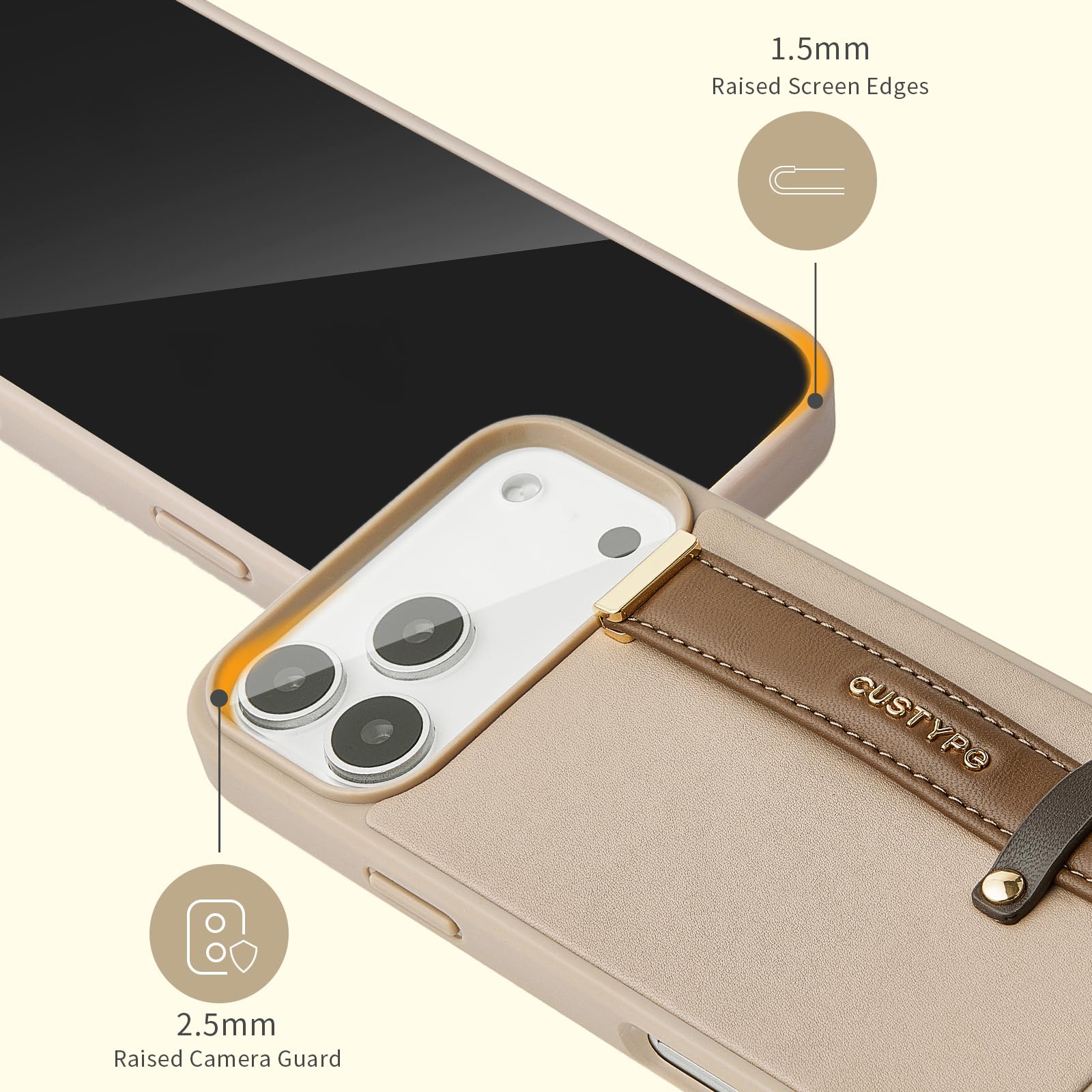 新品 custype iPhone17promax CUSTYPE Capa compatível com iPhone 17Pro Max com suporte de