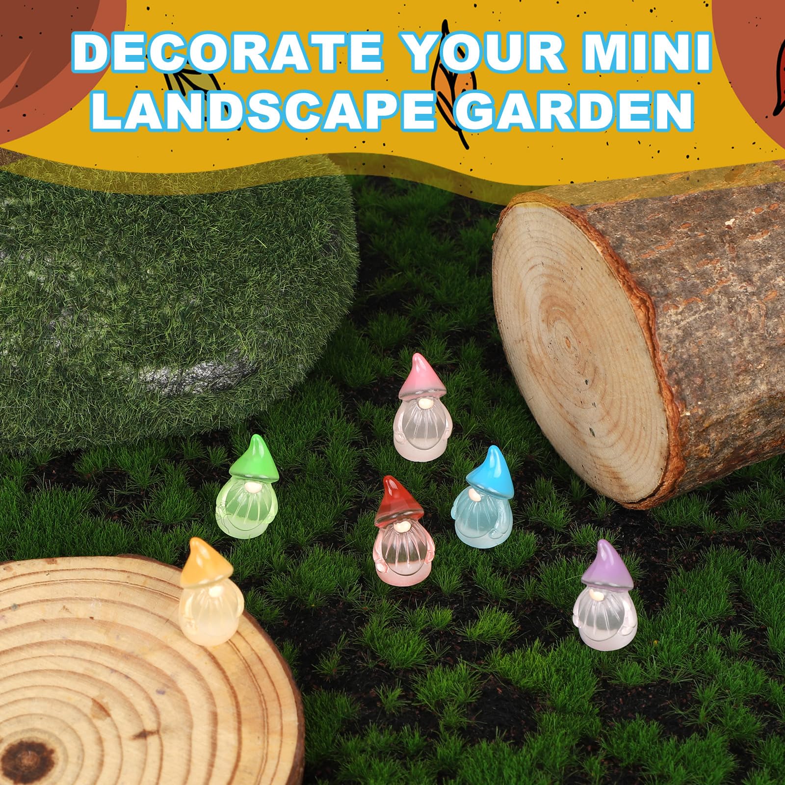 Produktbild von 60 Mini-Zwerge Aus Kunstharz - Magische Feen-Dekoration