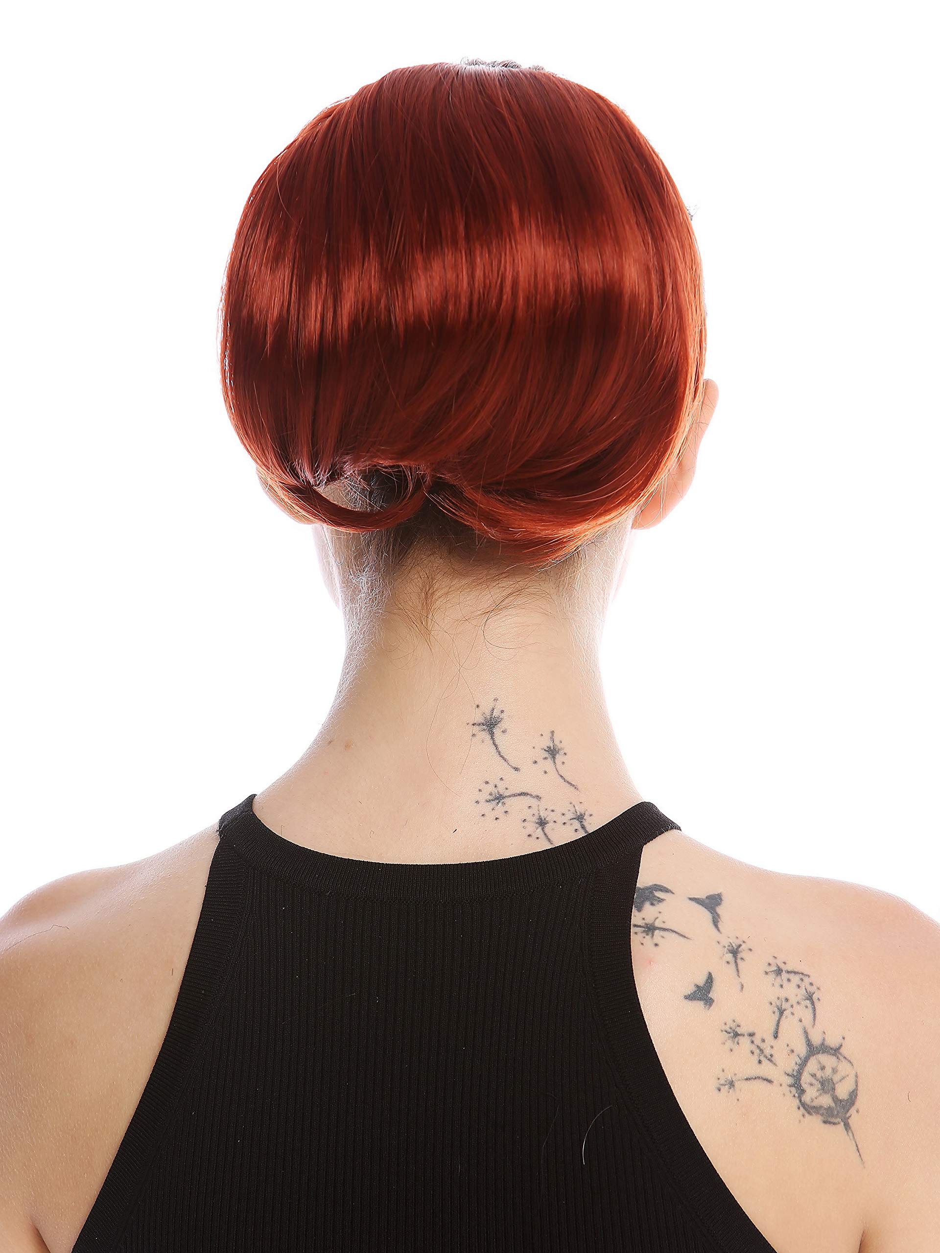 WIG ME UP - 909AB-V-350 Ponytail Hairpiece Extensions very short straight voluminous like hair bun dark copper red - Image 2