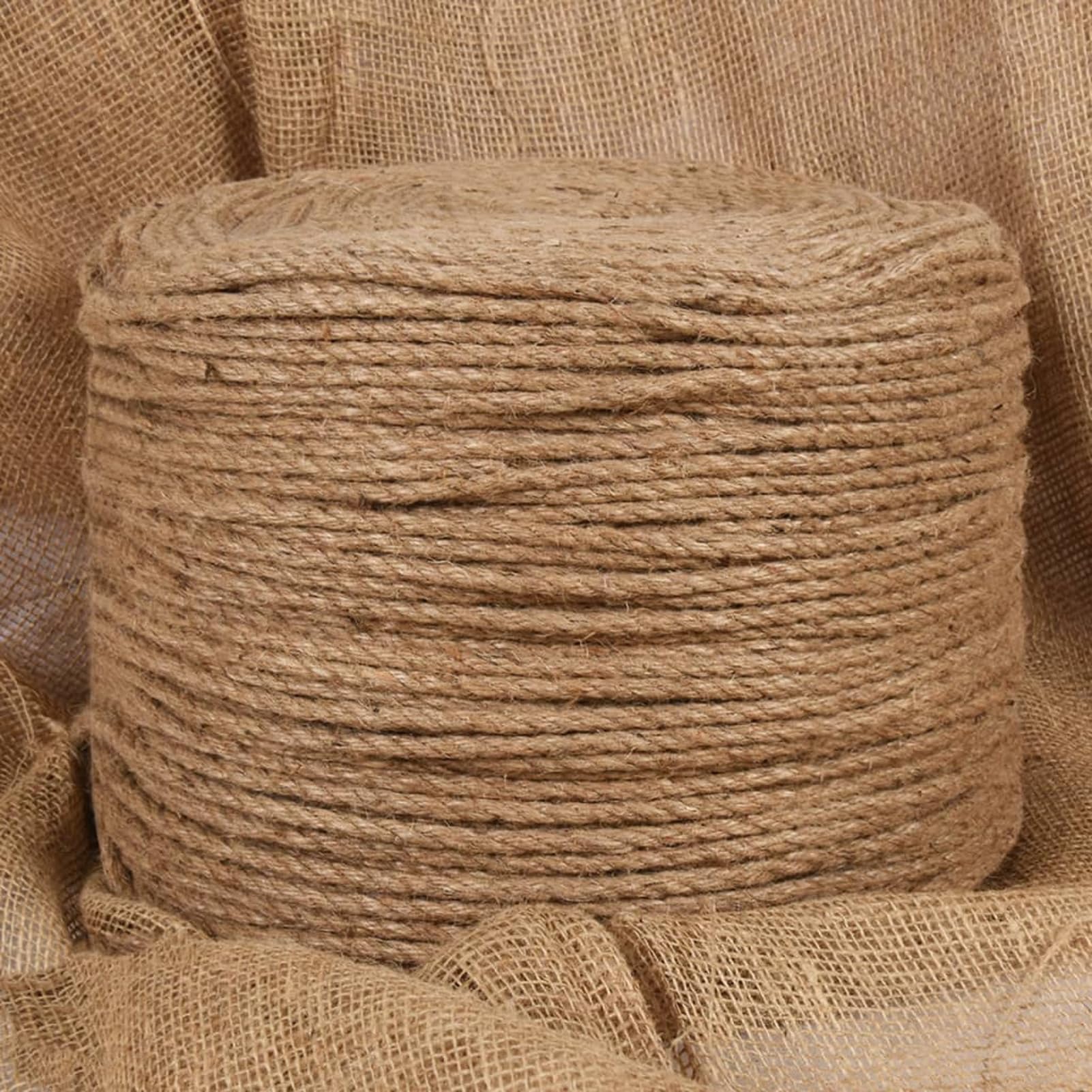 ZEYUAN Juteseil 100 m Länge 8 mm Stärke, Sisalseil, Pflanzenbinder, Baumpfahl, Baumstütze, Bindfaden Garten Reißfest, Hanfseil Gewebt, Garn Dickes Seil Kordel