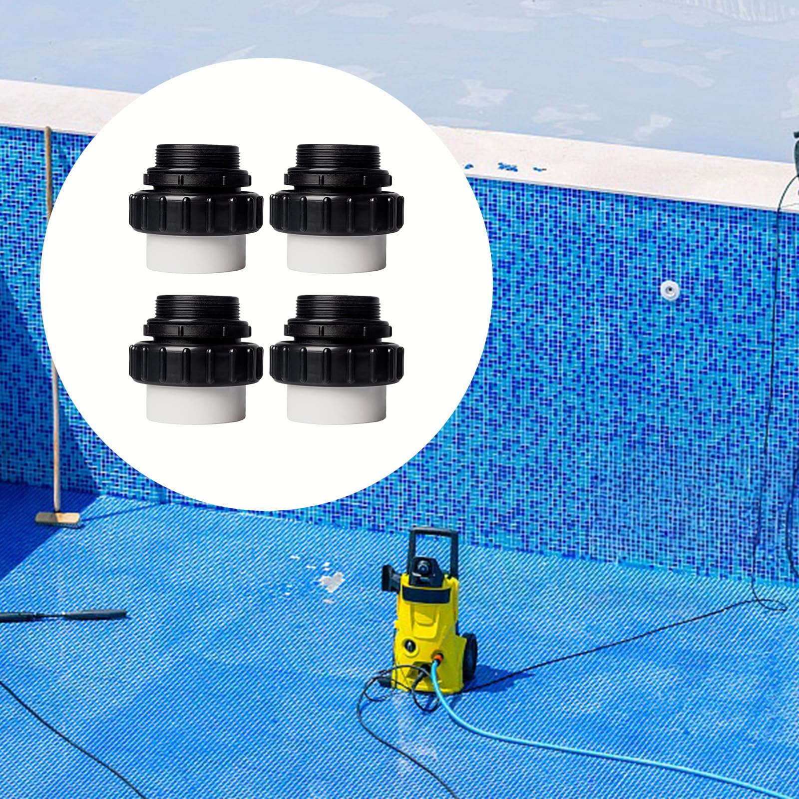 Connecteurs ABS - Adaptateurs efficaces - Texture pour pompes de piscine - Résistant - Installation facile - Joint stable - Raccords ABS