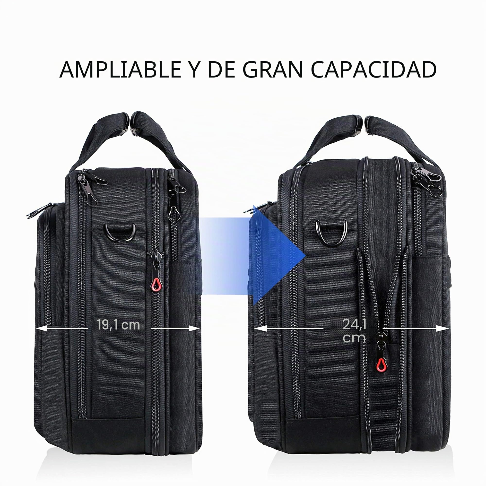 KROSER Bandolera para Portátil Maletín para Portátil Hidrófugo Peso Ligero Bolso de Mensajero para Portátil Bolsa de Ordenador para Viajes/Negocios/Escuela/Hombres/Mujeres