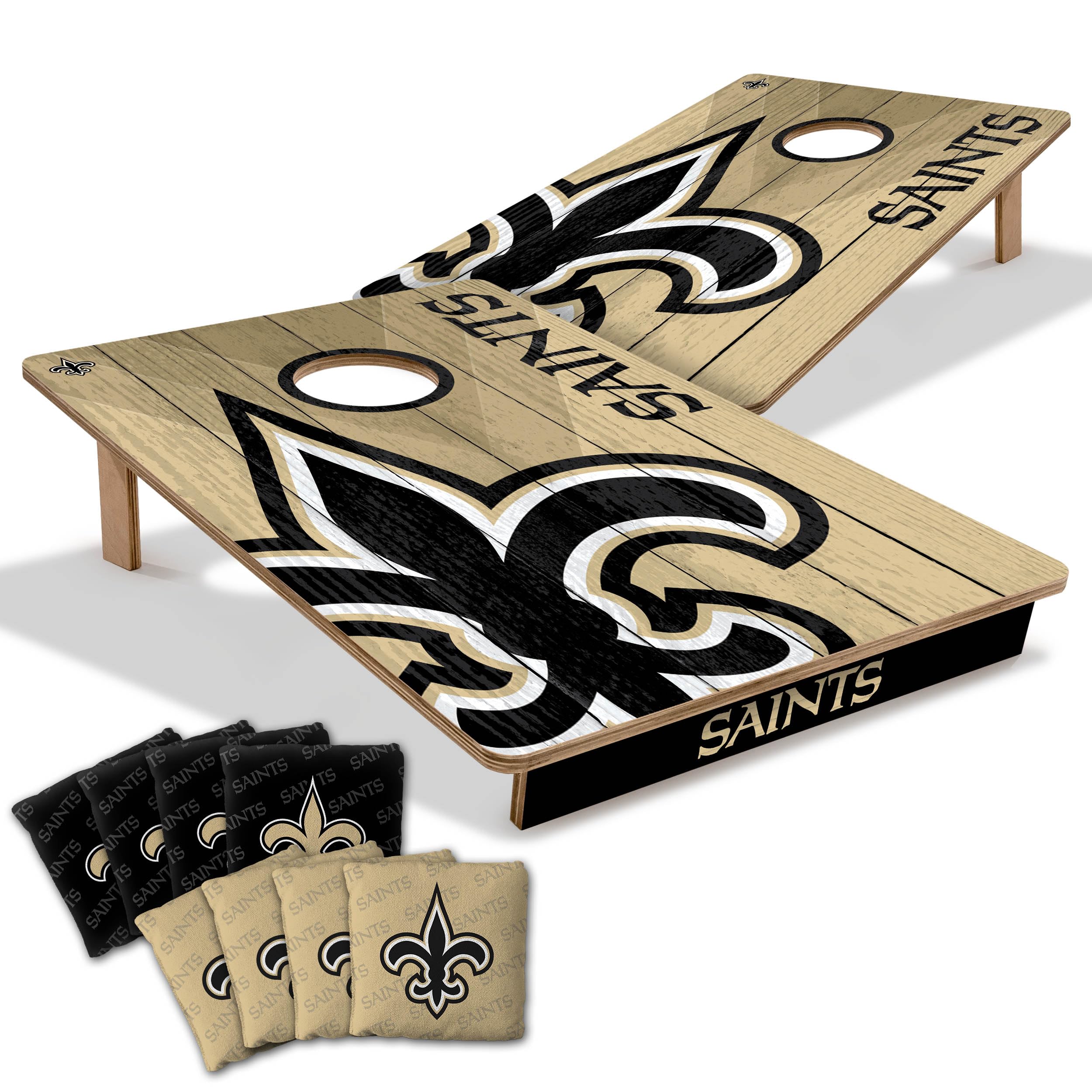 YouTheFan NFL 2’ x 3’ Wood Cornhole Game with Logo Bags